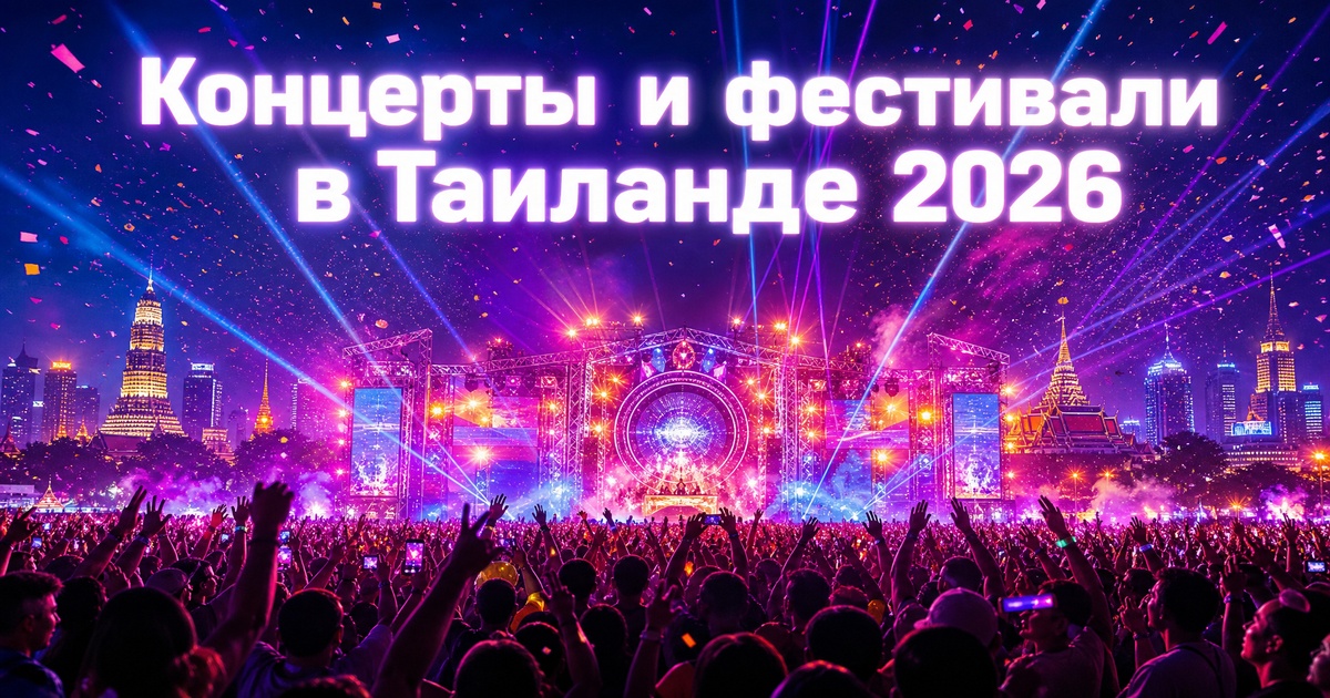 Концерты и музыкальные фестивали в Таиланде 2026 — полный календарь событий